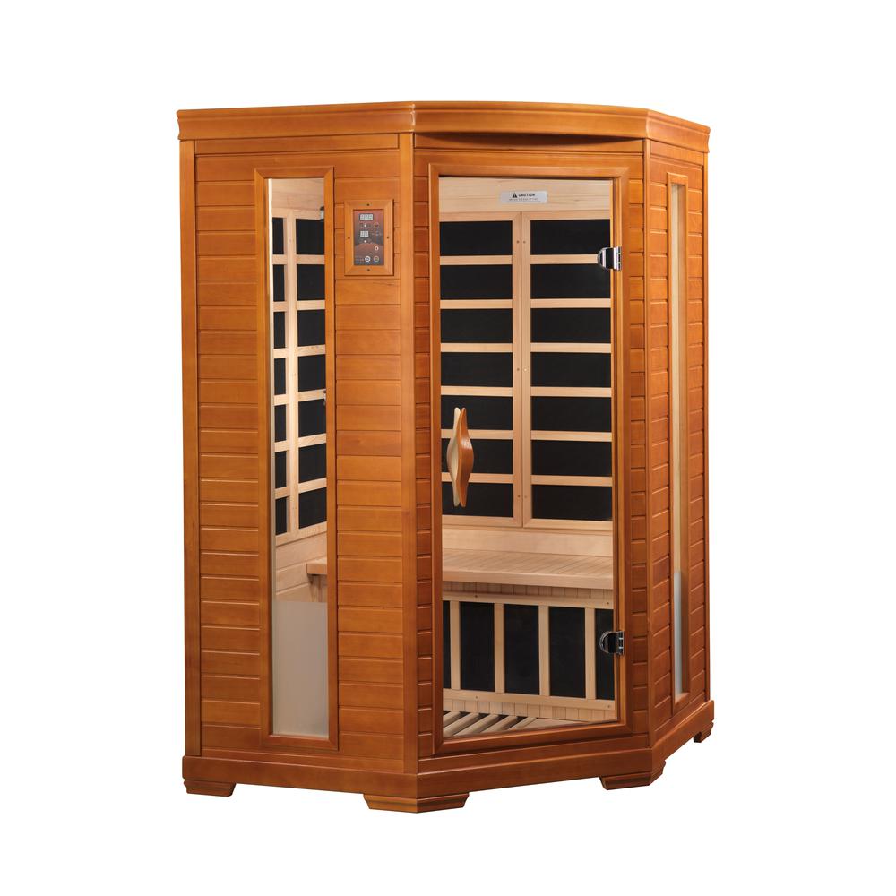Heming 2 Person Corner Indoor Low EMF Infrared Sauna - Promo Code "CalmSpas50" for $50 OFF