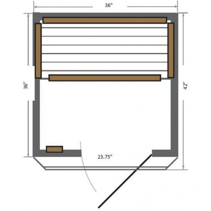 Sedona 1-2 Person Indoor Infrared Sauna - IN STOCK