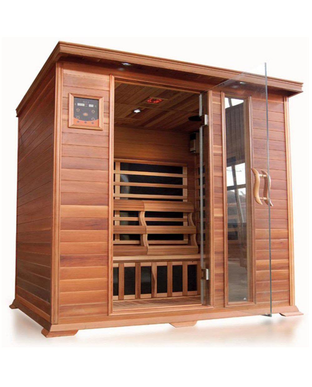 Savannah 3 Person Indoor Infrared Sauna - Canadian Red Cedar