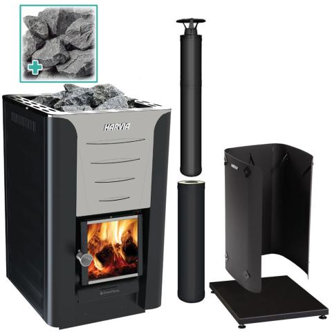 Harvia PRO Wood Burning Stove Package