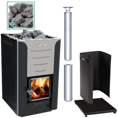Harvia PRO Wood Burning Stove Package