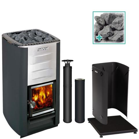 Harvia PRO Wood Burning Stove Package