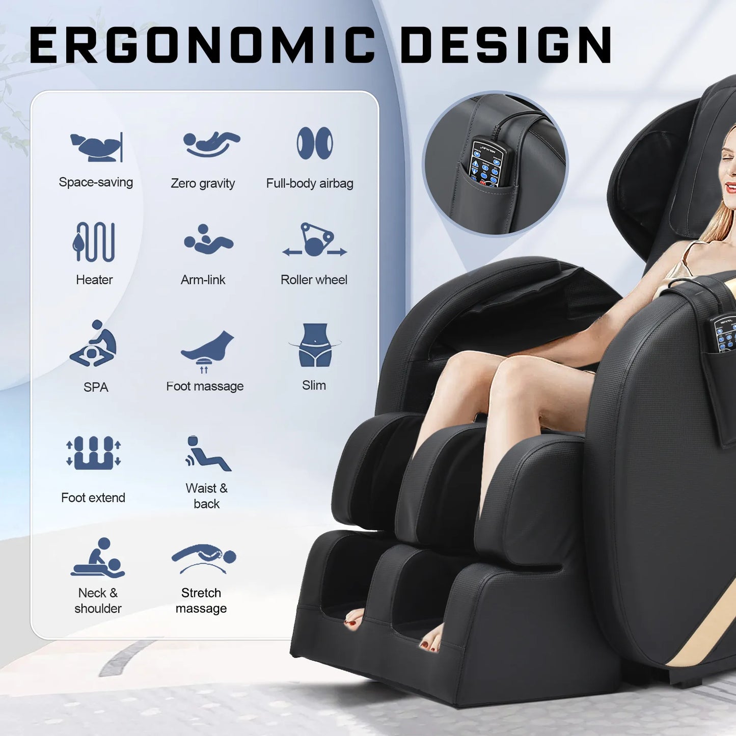 BT CalmSpas: Full Body Massage Chair Recliner for Best Zero Gravity Experience / "MC222" for $222 OFF