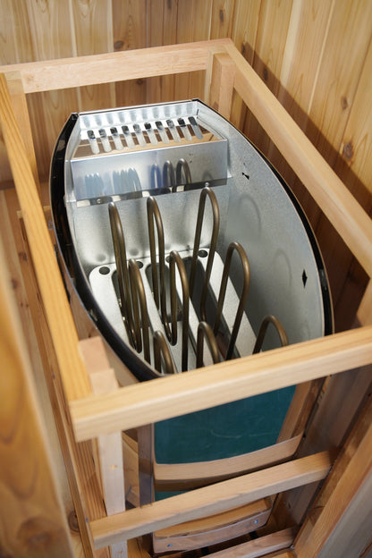 Hampton 3 Person Indoor Traditional Sauna Double Bench