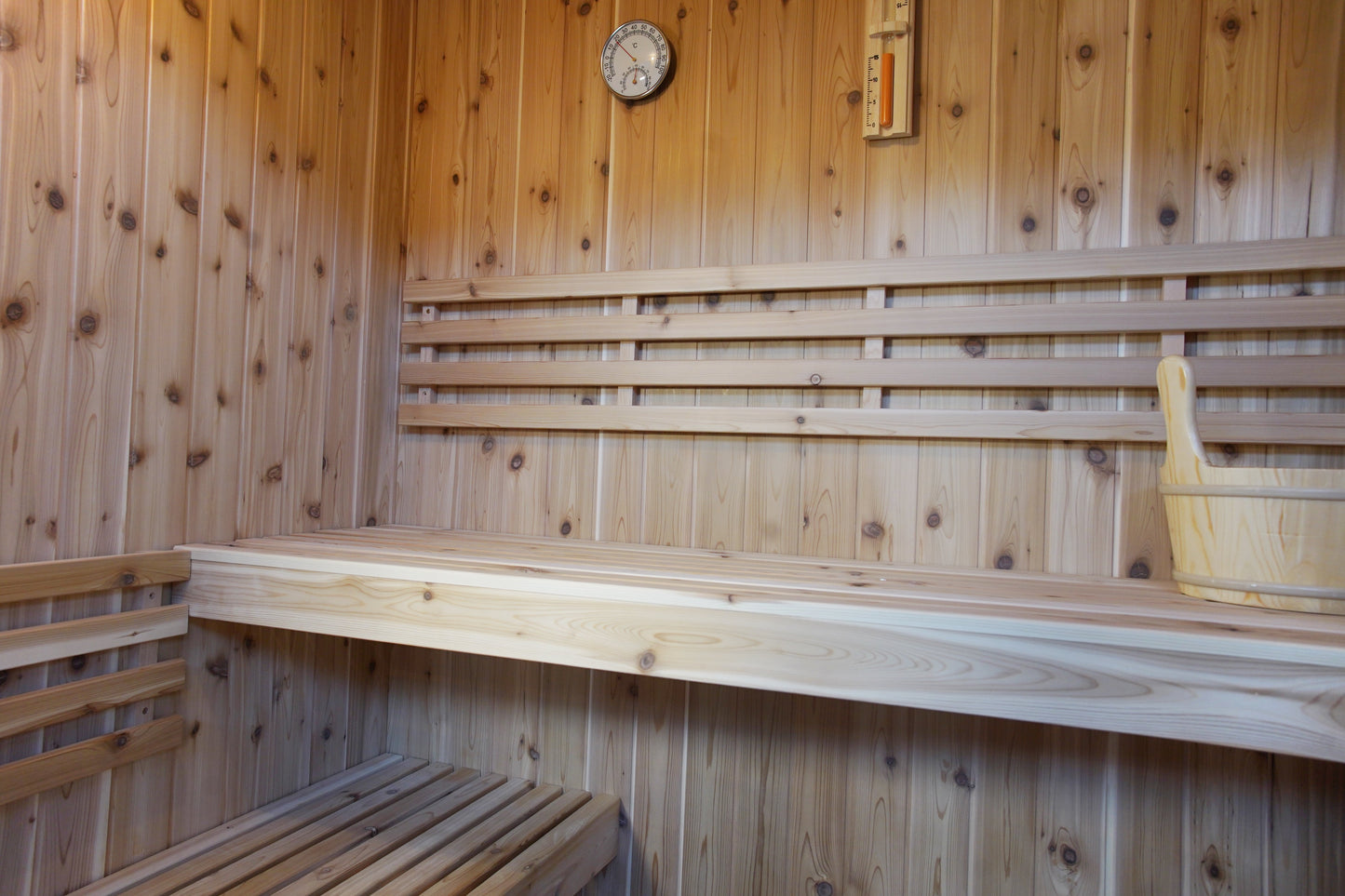 Hampton 3 Person Indoor Traditional Sauna Double Bench
