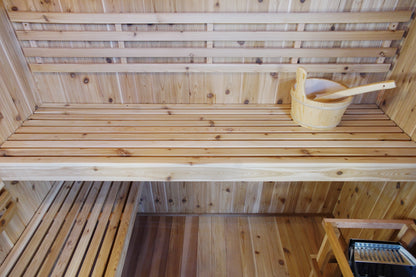 Hampton 3 Person Indoor Traditional Sauna Double Bench