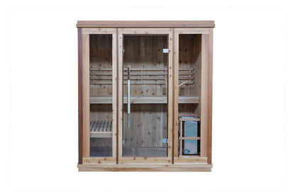 Hampton 3 Person Indoor Traditional Sauna Double Bench
