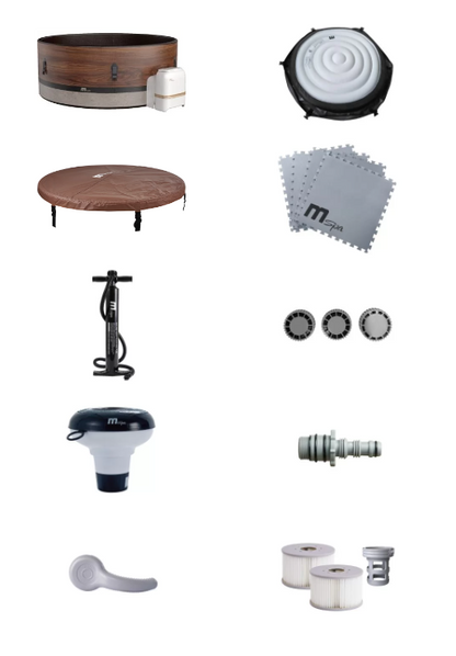 MSpa Frame DUET 6 person Round Bubble Spa 2024 Model