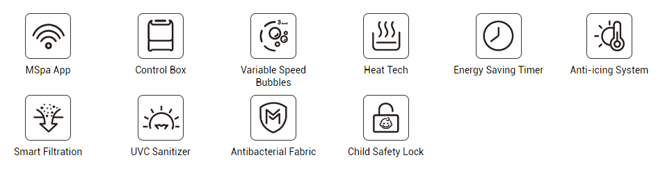 MSpa Frame TRIBECA 6 Person Bubble & Jet Spa