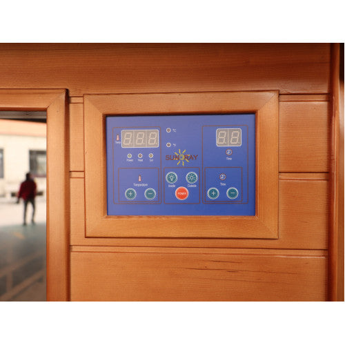 Bristol Bay 4 Person Corner Infrared Sauna - Canadian Red Cedar