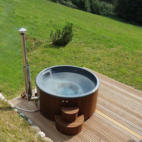 Soak-Series Home Wood-Burning Hot Tub, Natural, Up to 6 Persons