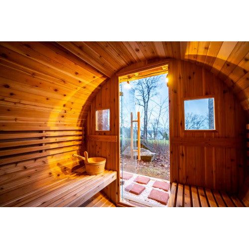 Aurora 2-4 Person Traditional Barrel Sauna