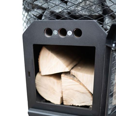 Cozy Heat O Thru-Wall Sauna Stove Wood Burning Sauna Stove