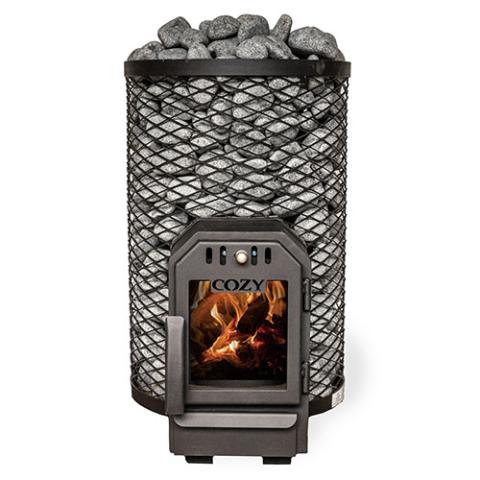 Cozy Heat O Thru-Wall Sauna Stove Wood Burning Sauna Stove