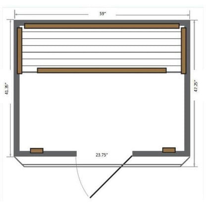 Savannah 3 Person Indoor Infrared Sauna - Canadian Red Cedar